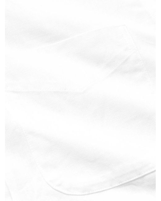 Orslow White Button-down Collar Cotton-chambray Shirt for men
