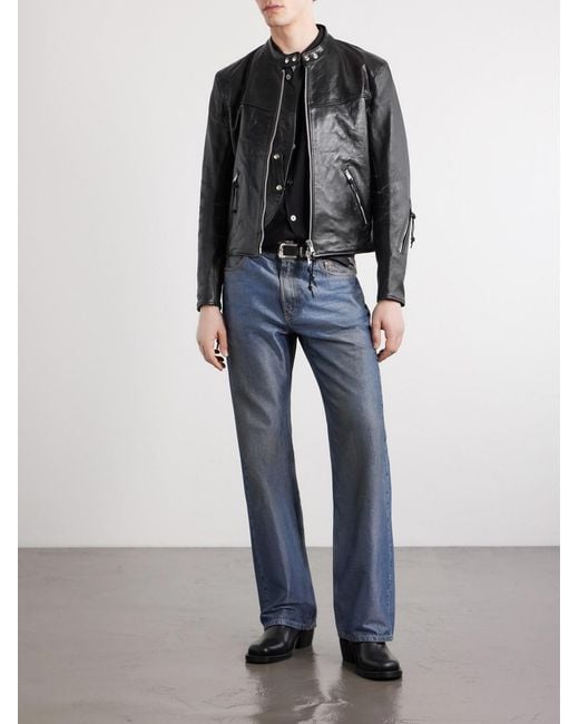 Our Legacy Black Yurei Leather Jacket for men