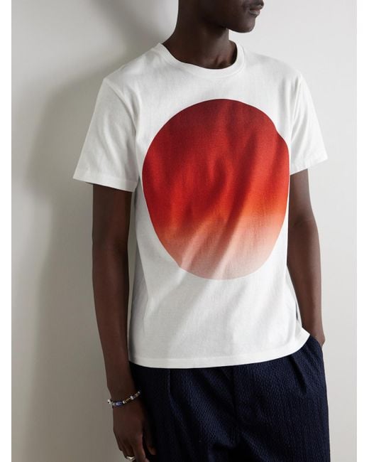 Blue Blue Japan Red Omaru Gradation Printed Cotton-Jersey T-Shirt for men
