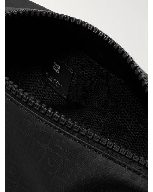 Givenchy Black G-zip Logo-print Webbing-trimmed Coated-nylon Jacquard Wash Bag for men