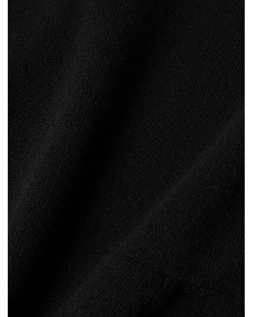 Acne Black Logo-Appliquéd Cashmere-Blend Hoodie for men