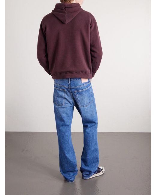 A.PRESSE Purple Vintage Cotton-jersey Hoodie for men