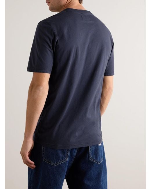 Folk Blue Assembly Cotton-Jersey T-Shirt for men