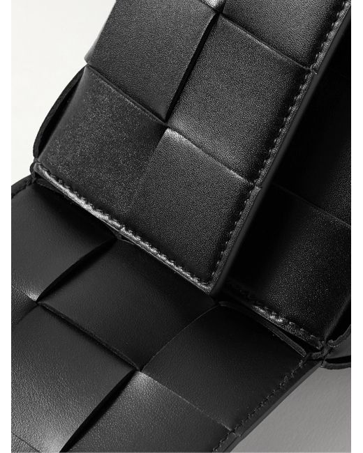 Bottega Veneta Black Intrecciato Leather Wash Bag for men