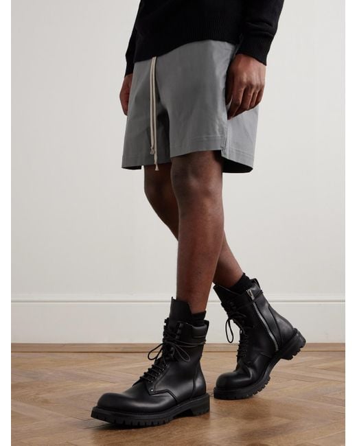 Rick Owens Black Leather Boots for men