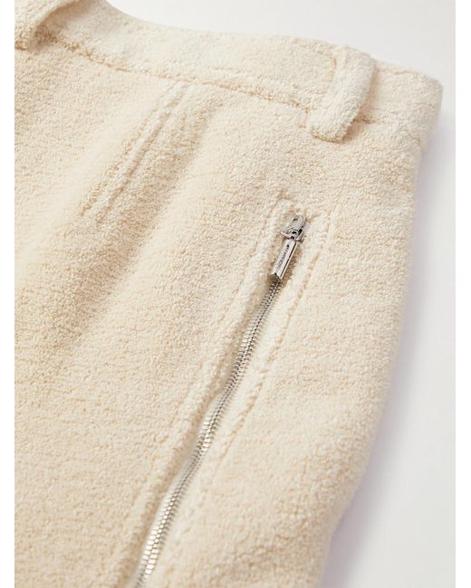 Jacquemus Natural Straight-Leg Cotton-Terry Trousers for men