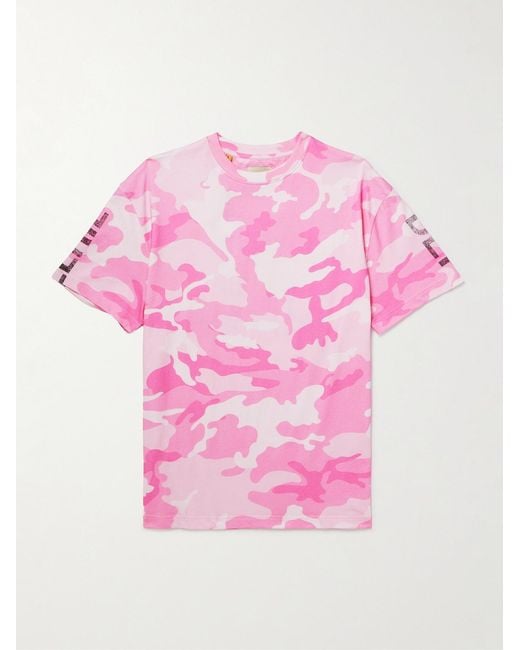 GALLERY DEPT. Pink Camouflage And Logo-Print Cotton-Jersey T-Shirt for men
