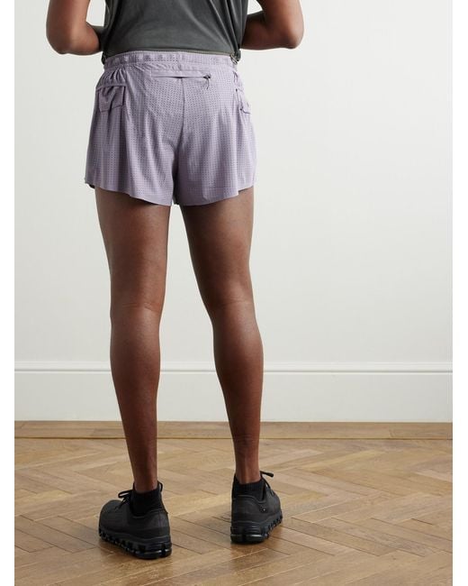 Satisfy Purple 2.5&Quot; Straight-Leg Logo-AppliquÉD Space‑O&Trade;Jersey Shorts for men