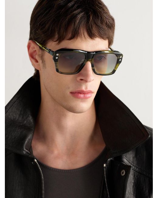 Dita Eyewear Black Grand-Apx D-Frame Acetate Sunglasses for men