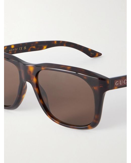 Gucci Multicolor Square-Frame Acetate Sunglasses for men