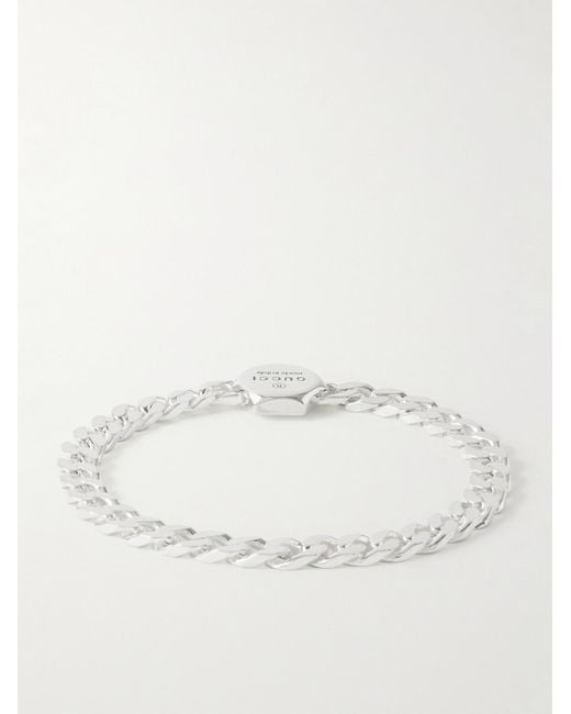 Gucci Metallic Trademark Sterling-silver Bracelet for men