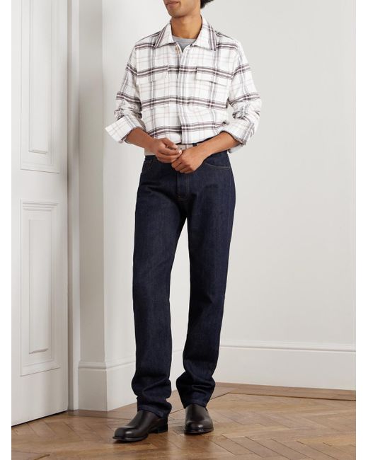 Eleventy Brown Checked Cotton Shirt for men