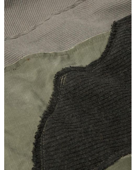 Greg Lauren Mixed Army Patchwork-Jacke aus einer Baumwollmischung in Green für Herren