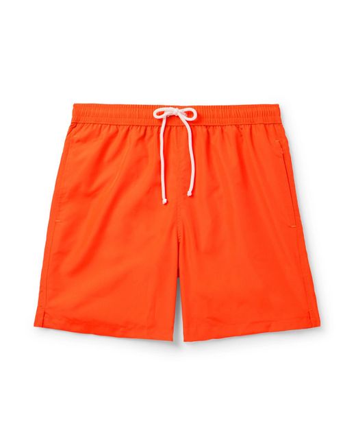 Anderson & Sheppard Orange Straight-leg Mid-length Swim Shorts for men
