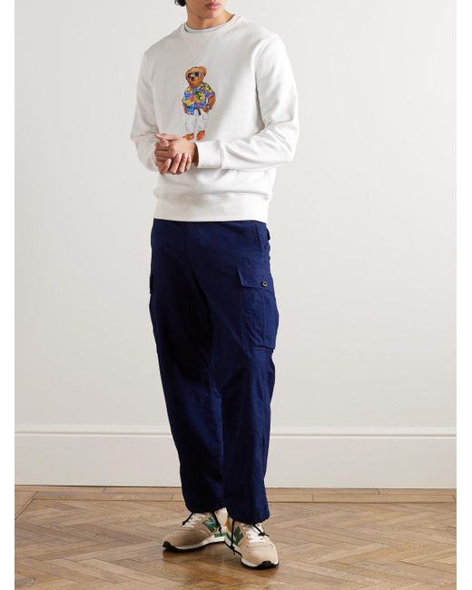 Polo Ralph Lauren Sweatshirt aus Jersey aus einer Baumwollmischung mit Print in White für Herren