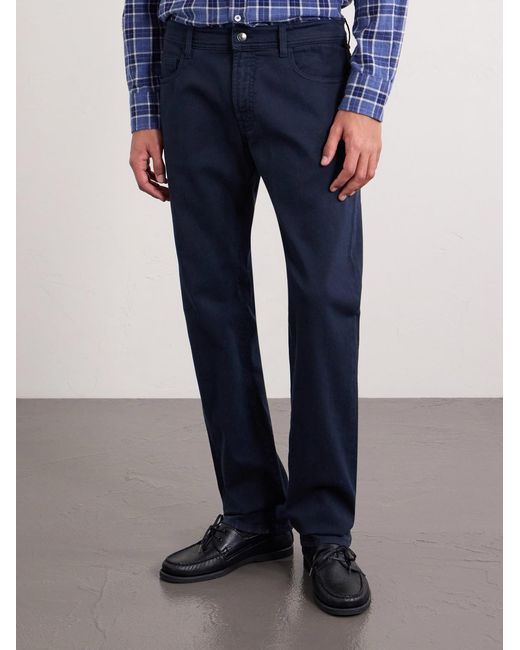 Canali Blue Slim-fit Straight-leg Jeans for men