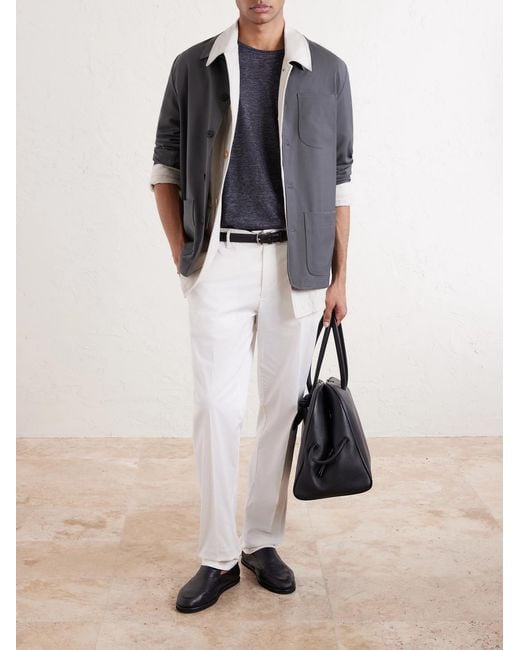 Altea Gray Constantin Virgin Wool Overshirt for men