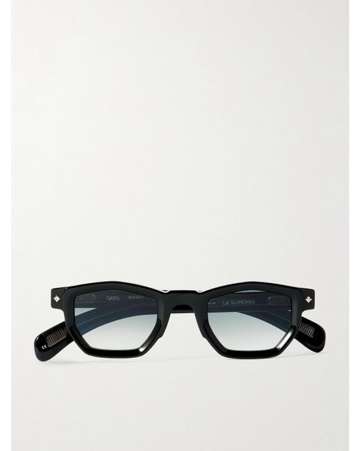 sato Black La Superba Hexagon-frame Acetate Sunglasses for men