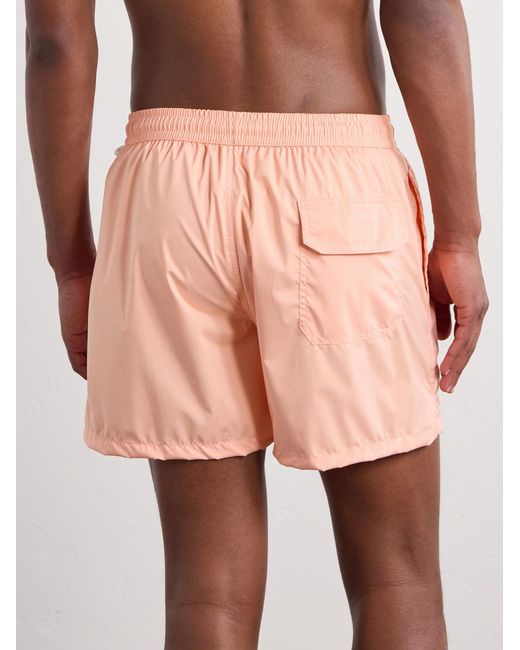 Thom Sweeney Pink Straight-Leg Mid-Length Swim Shorts for men