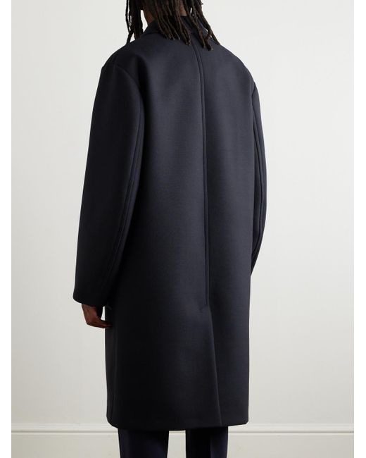 Dries Van Noten Blue Oversized Canvas Car Coat for men