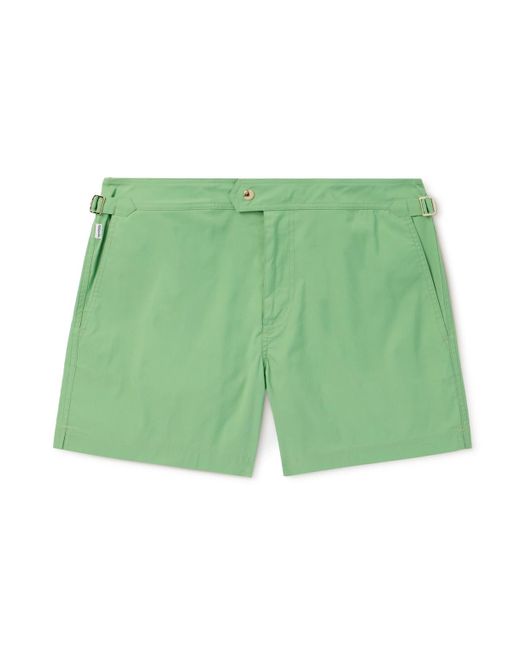 Tom Ford Green Slim-Fit Short-Length Swim Shorts for men