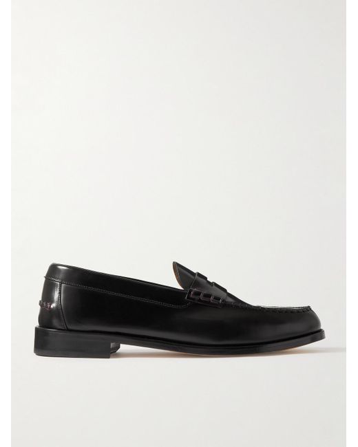 Paul Smith Black Lido Leather Loafers for men