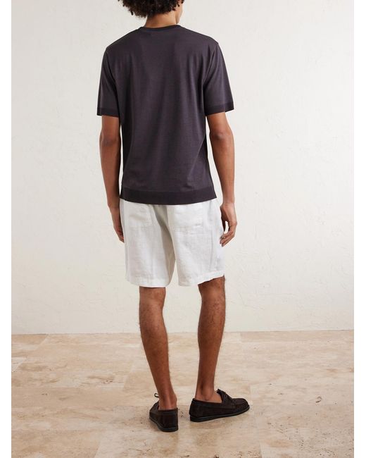 Altea Blue Cecil Lyocell And Cotton-blend Jersey T-shirt for men