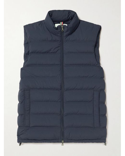 Orlebar Brown Blue Hopper Slim-fit Quilted Stretch-shell Down Gilet for men