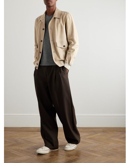 Bomber di Incotex in Natural da Uomo
