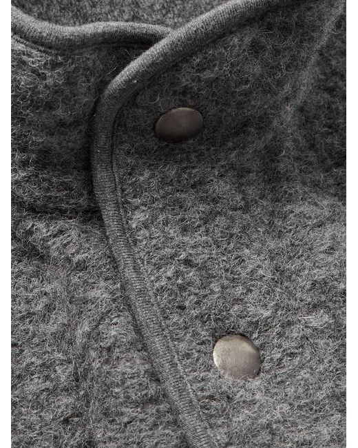 Hartford Gray Jock Wool-Blend Bouclé Bomber Jacket for men