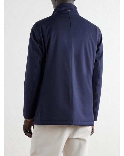Herno Blue Twill Jacket for men