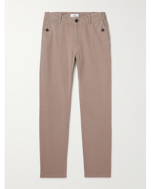Mr P. Natural Straight-Leg Herringbone Cotton Trousers for men