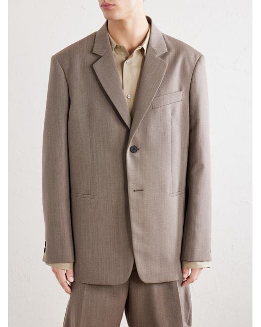 Studio Nicholson Brown Roversi Oversized Wool Suit Jacket for men