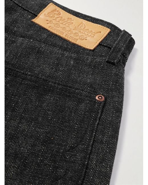 Brain Dead Type 00 gerade geschnittene Jeans aus Selvedge Denim in Black für Herren