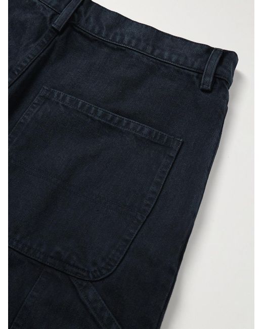 Nili Lotan Blue Emir Straight-Leg Cotton-Blend Twill Trousers for men
