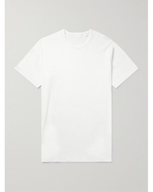 Handvaerk White Pima Cotton-Jersey T-Shirt for men