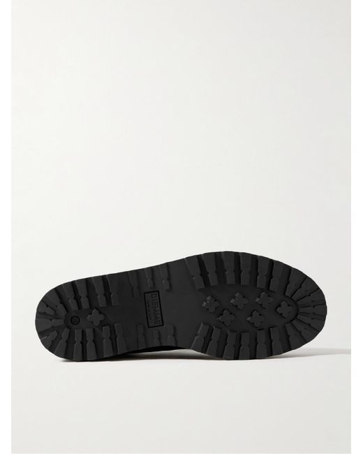 Diemme Black Cornaro Rubber-trimmed Suede Sneakers for men