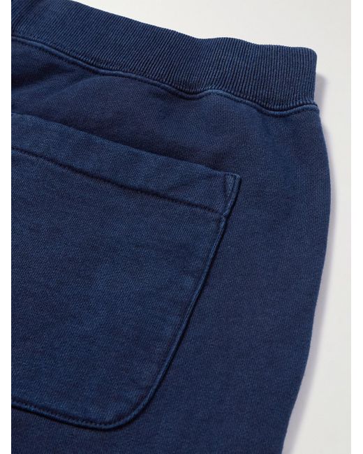Pantaloni sportivi a gamba affusolata in jersey di cotone tinti indaco di Blue Blue Japan in Blue da Uomo