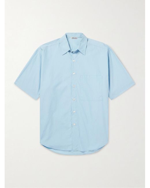 Auralee Blue Cotton Shirt for men