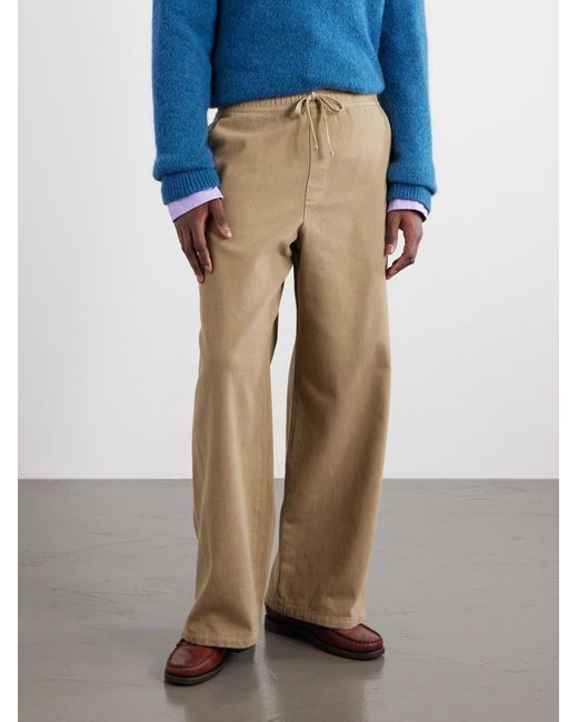 A.P.C. Natural Straight-Leg Cotton-Twill Trouser for men