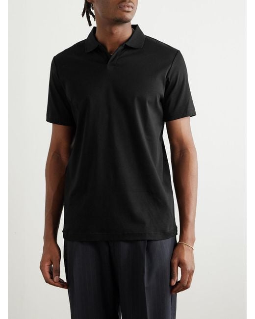 NN07 Black Paul 3525 Organic Cotton Polo Shirt for men
