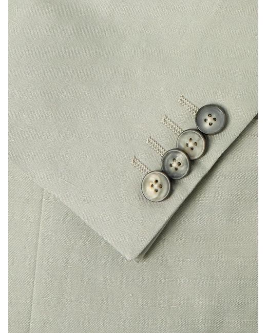 Canali Gray Kei Unstructured Linen And Silk-blend Blazer for men