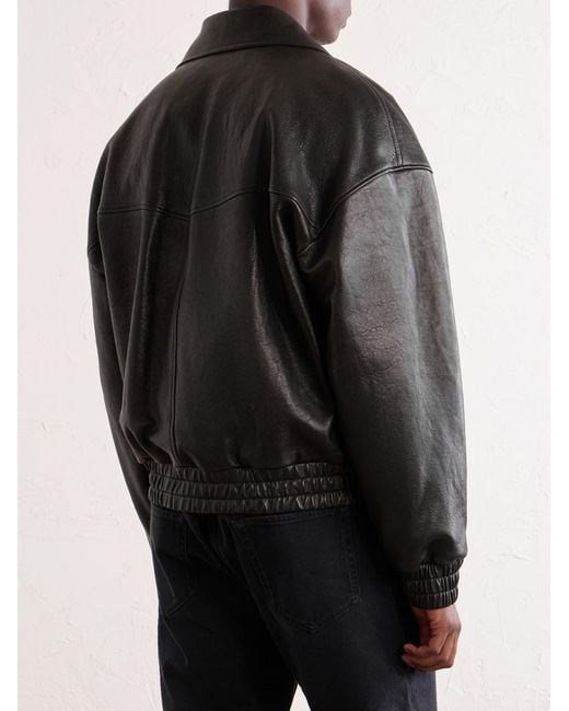 Saint Laurent Black Leather Jacket for men