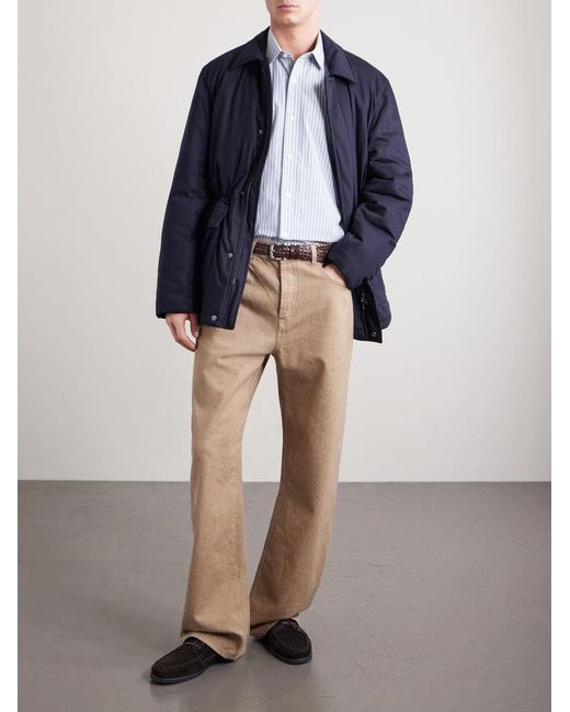 Sunspel Blue Padded Wool-blend Field Jacket for men