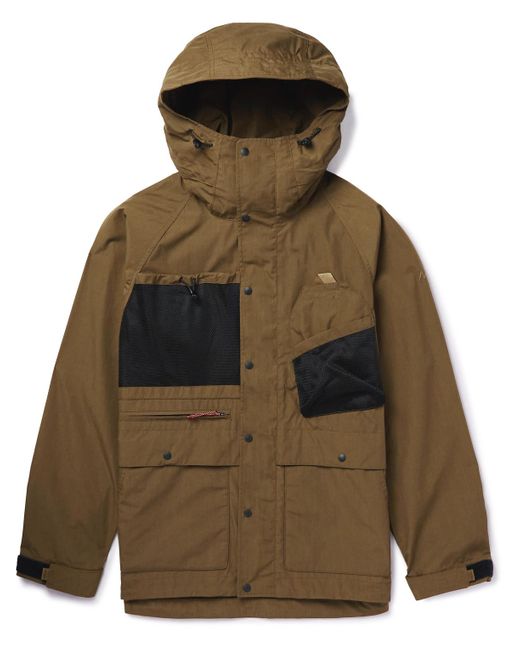NANGA Takibi Mesh-trimmed Shell Hooded Jacket in Brown for Men | Lyst