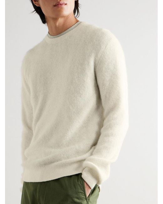 Beams Plus Natural Alpaca-Blend Sweater for men