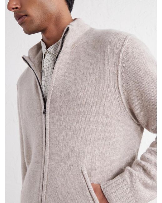 James Perse Pink Cashmere Zip-Up Cardigan for men