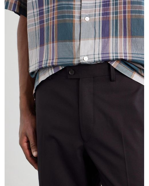 Kaptain Sunshine Blue Straight-leg Wool-poplin Trousers for men