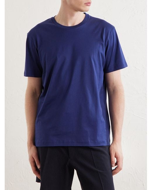 Sunspel Blue Riviera Cotton T-Shirt for men