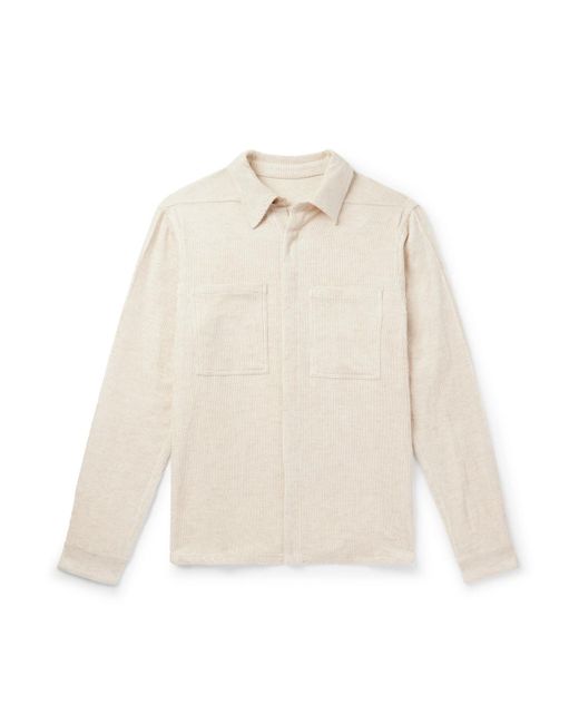 Rick Owens Natural Cotton And Linen-blend Corduroy Shirt for men